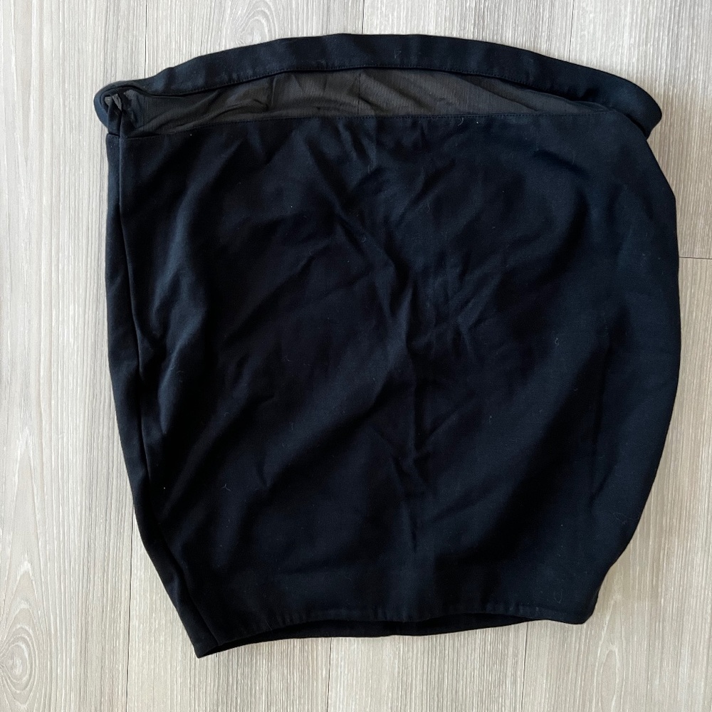 Black skirt with sheer botton